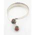 Kupittaan Kulta Jewelry Elis Kauppi Kupittaan Kulta Finland Modernist Sterling & Stone Bypass Bangle Bracelet
