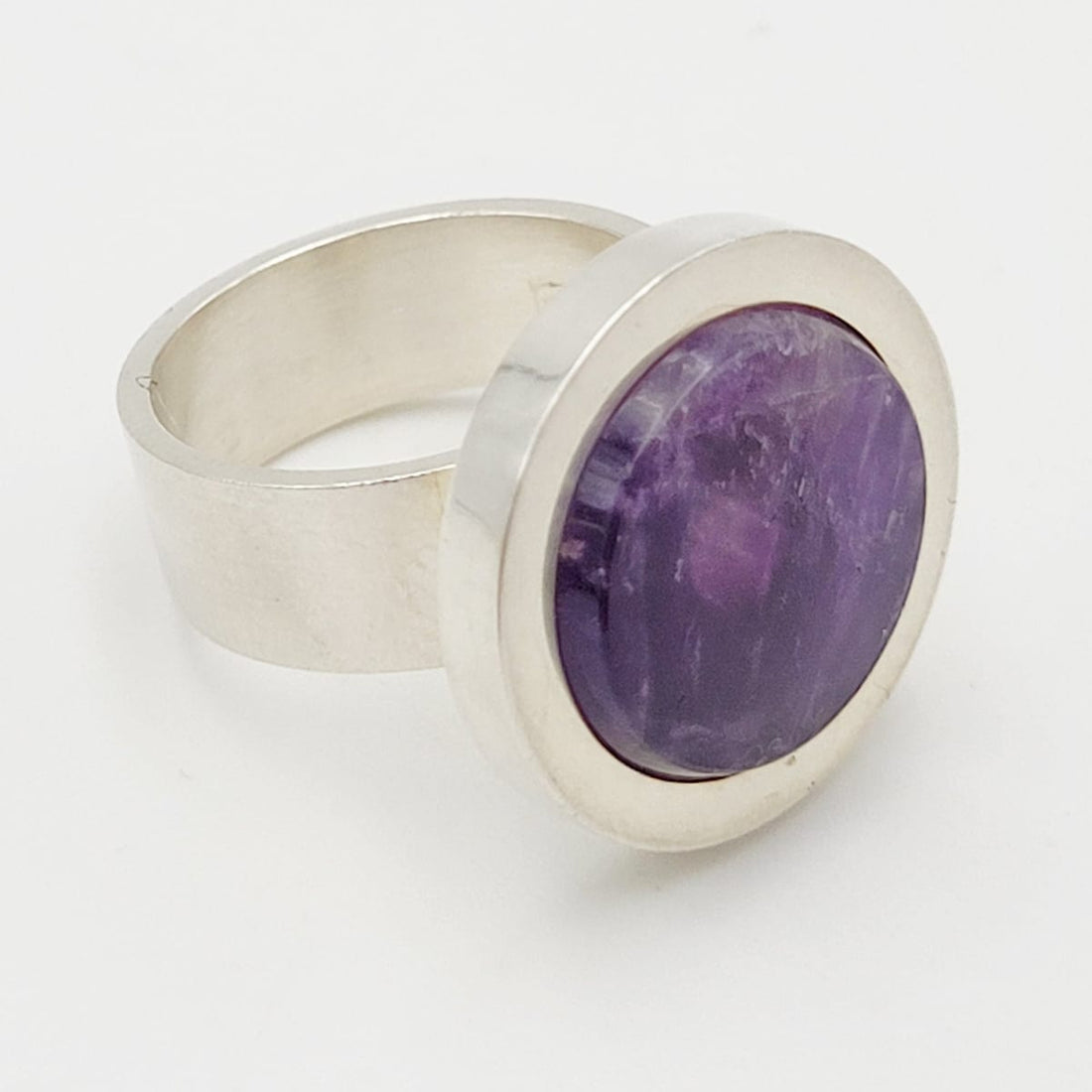 Kupittaan Kulta Jewelry Finnish Designer Elis Kauppi Kupittaan Kulta Modernist Sterling Amethyst Ring