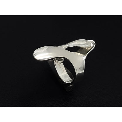 Kupittaan Kulta Jewelry Kupittaan Kulta Finland E Kauppi Sterling XL Biomorphic Modernist Ring 1960s