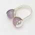 Kupittaan Kulta Jewelry RARE EK Kupitaan Kulta Sterling & Rose Quartz 3D Orbs Modernist Ring 1960s