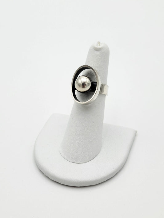 Kupittaan Kulta Jewelry Vintage Kupitaan Kulta Finnish Designer Elis Kauppi 925S Modernist 3-D Ring