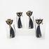 Libbey Barware Rare Libbey Gold & Jeweled Maida Amour Parisian Cats Glassware Set 1950s