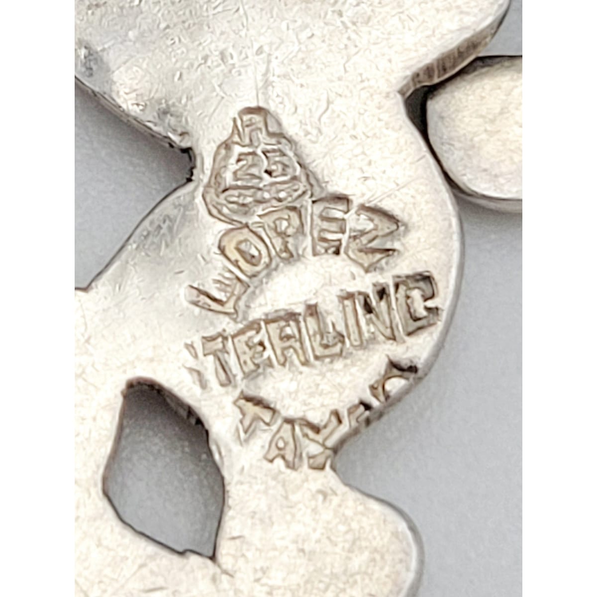 Lopez Taxco Jewelry Superb 980 Sterling Gerardo Lopez Taxco Art Deco Repousse Necklace Circa 1950s
