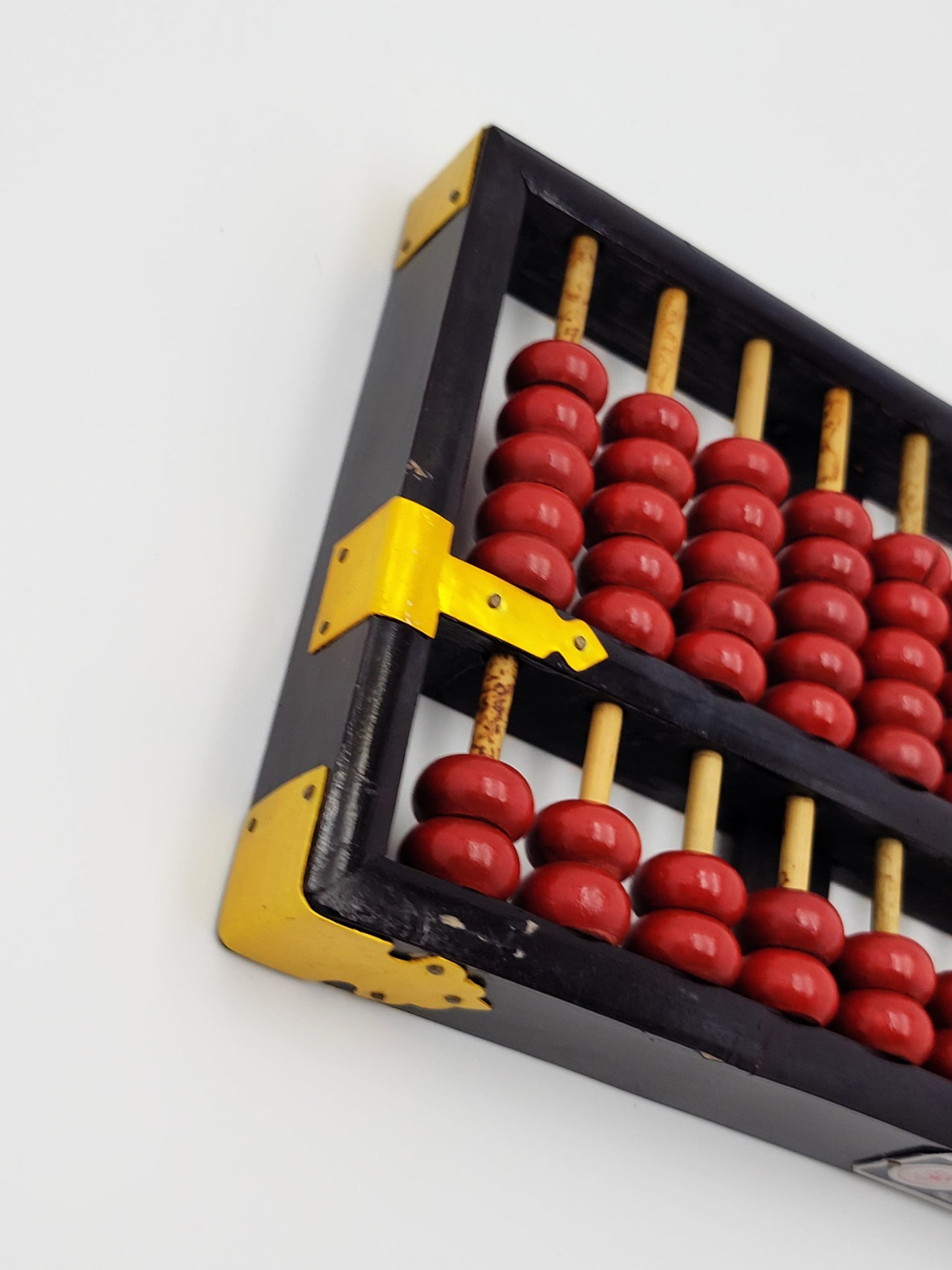 Lotus Flower Abacus Original Lotus Flower Brand PRC Handcrafted Bamboo Abacus Suanpan 1950s