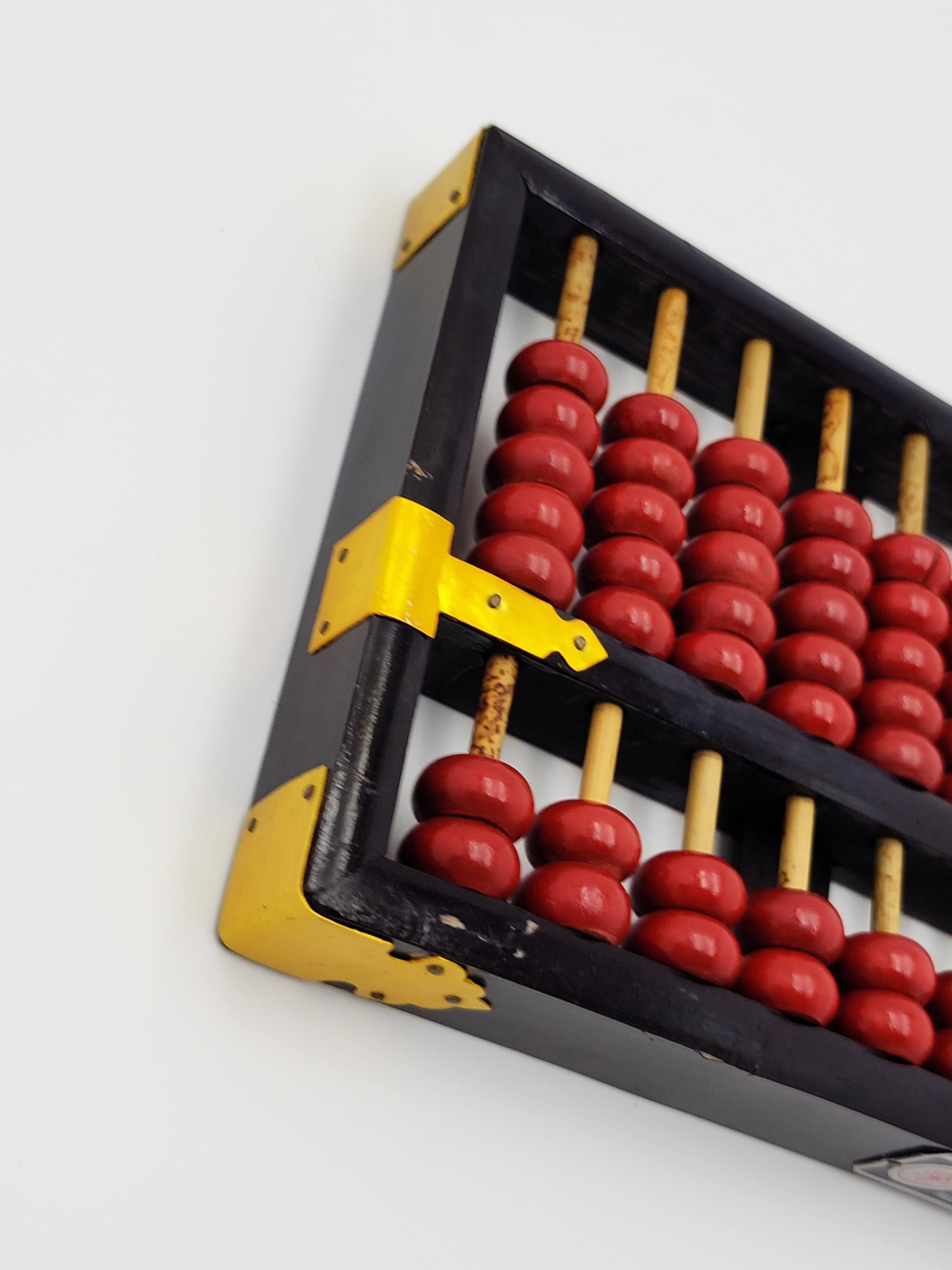Lotus Flower Abacus Original Lotus Flower Brand PRC Handcrafted Bamboo Abacus Suanpan 1950s