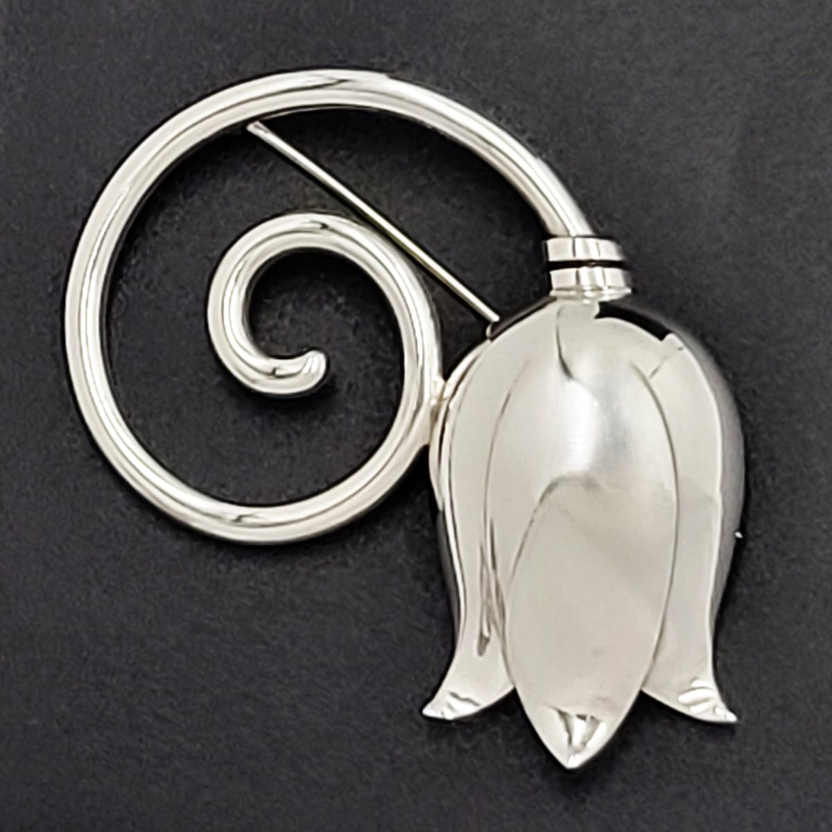 Madeline Turner Jewelry Iconic Tiffany &amp; Jensen Designer Madeline Turner Sterling Tulip Brooch 1950s