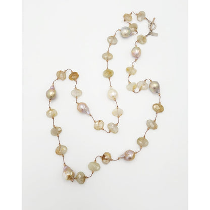 Margo Morrison Jewelry Superb Designer Margo Morrison NYC Sterling Floating Stones XL Necklace Mint!