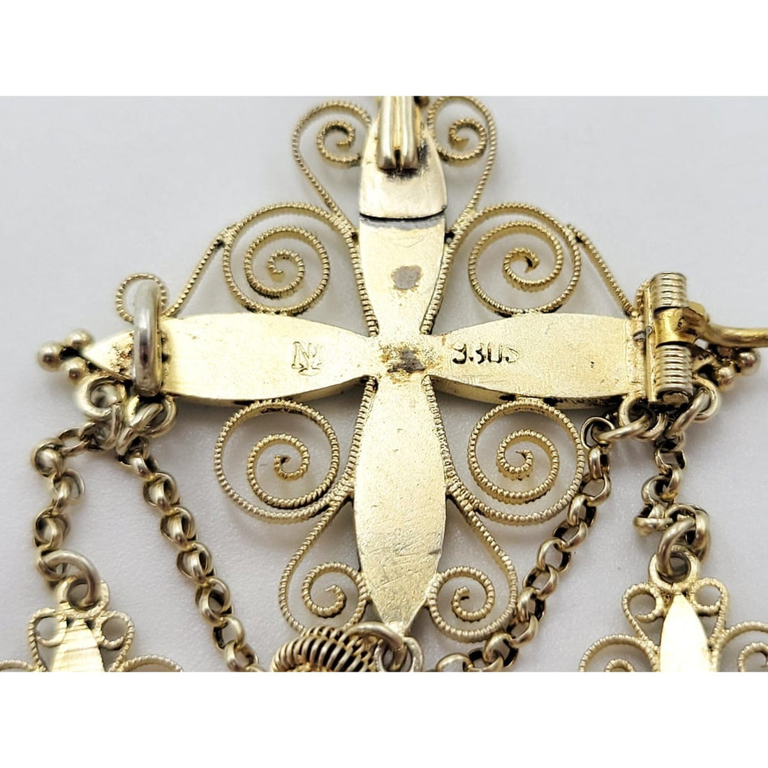 Marius Hammer Jewelry Rare Marius Hammer Norway Sterling Enamel LARGE Solje Necklace 1900s