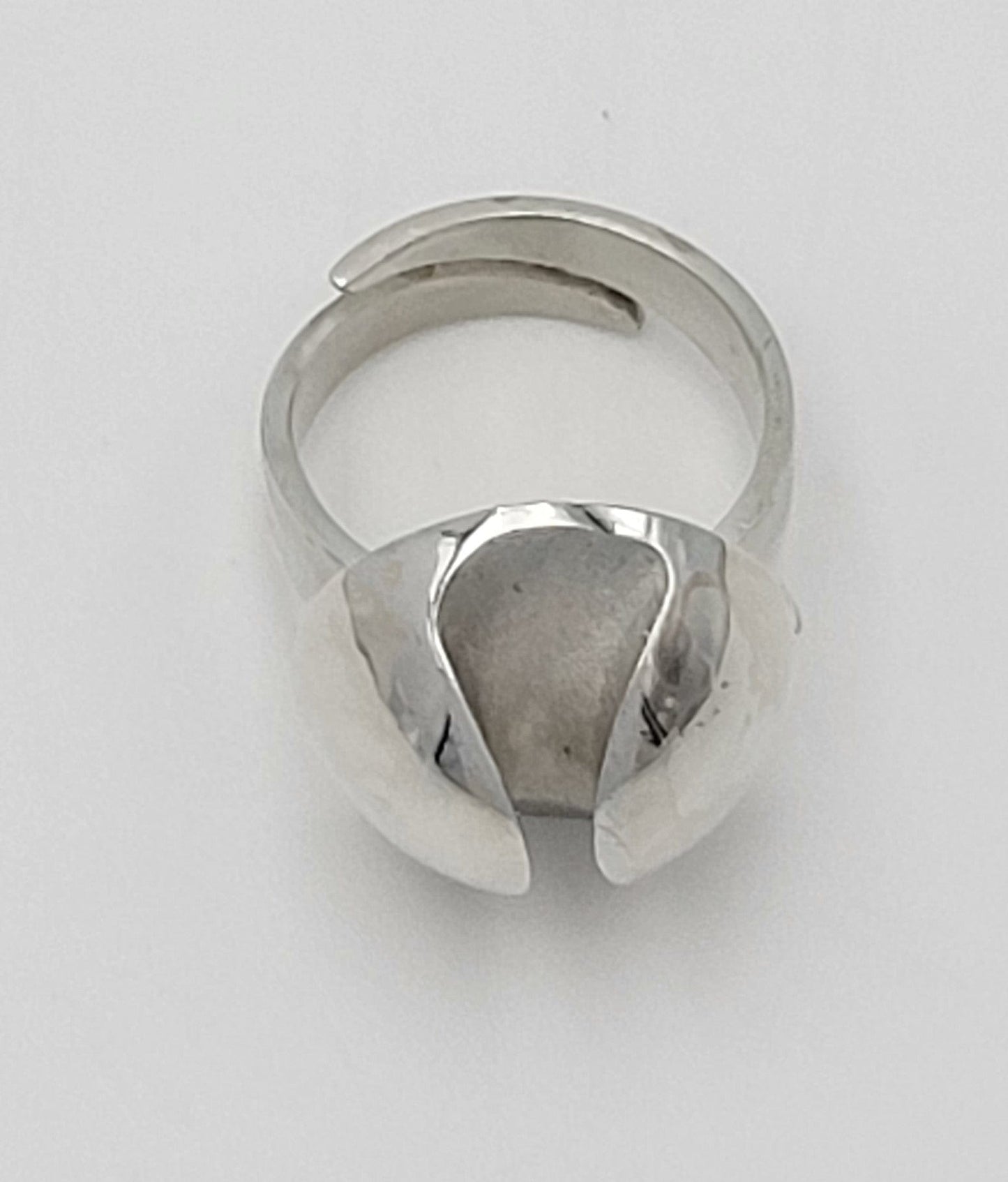 Matti J Hyvarinen Jewelry Matti J Hyvärinen Sirokoru Finland Modernist Sterling Cocktail Ring 1974