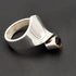 Matti J Hyvarinen Jewelry MJH Sirokoru Finland Abstract Modernist Sterling Smoky Quartz Ring 1976