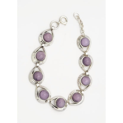 Max Standager Jewelry Danish Designer Max Standager Sterling &amp; Amethyst Modernist Bracelet Circa 1960s