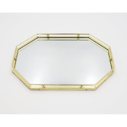 MCM Vanity Tray vanity mirror Mid Century Modern Brass and Mirror Hollywood Regency Vanity Tray 1950s