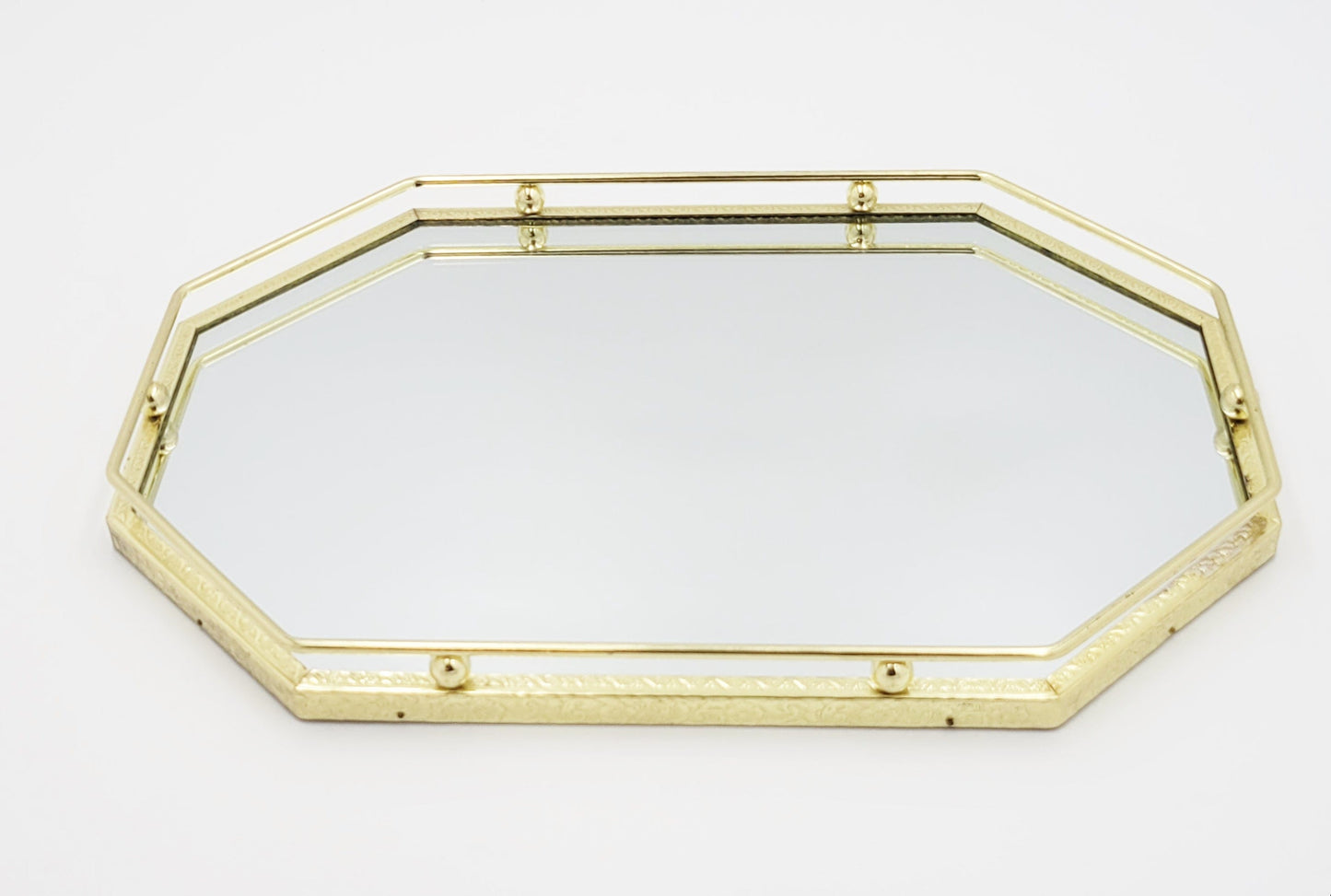 MCM Vanity Tray vanity mirror Mid Century Modern Brass and Mirror Hollywood Regency Vanity Tray 1950s