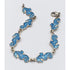 Meka Jewelry Rare Sterling Sky Blue Guilloche Enamel Meka Denmark Seahorses Bracelet 1950s