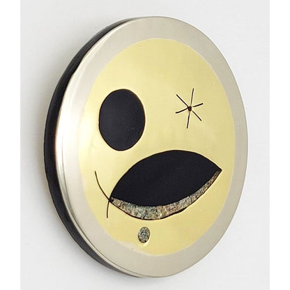 Miguel Taxco Jewelry Taxco Abstract Modernist Sterling Brooch w/ Inlay Stone Enamel Brass Circa 1940s