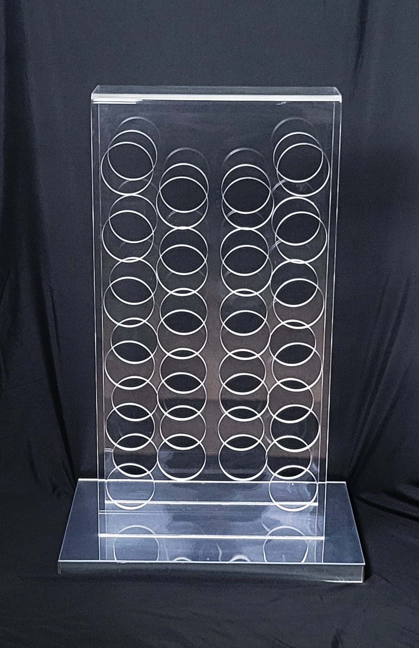 Milo Baughman Thayer Coggin Barware Baughman 4 Thayer Coggin Lucite & Mirrored Wine Rack 3 FT Tall! Circa 1960s