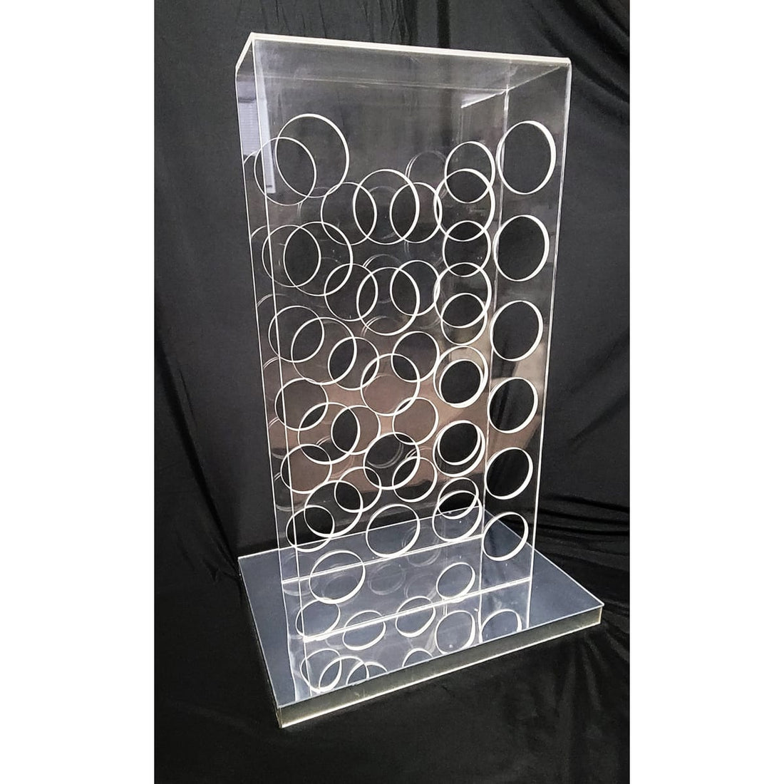 Milo Baughman Thayer Coggin Barware Baughman 4 Thayer Coggin Lucite &amp; Mirrored Wine Rack 3 FT Tall! Circa 1960s