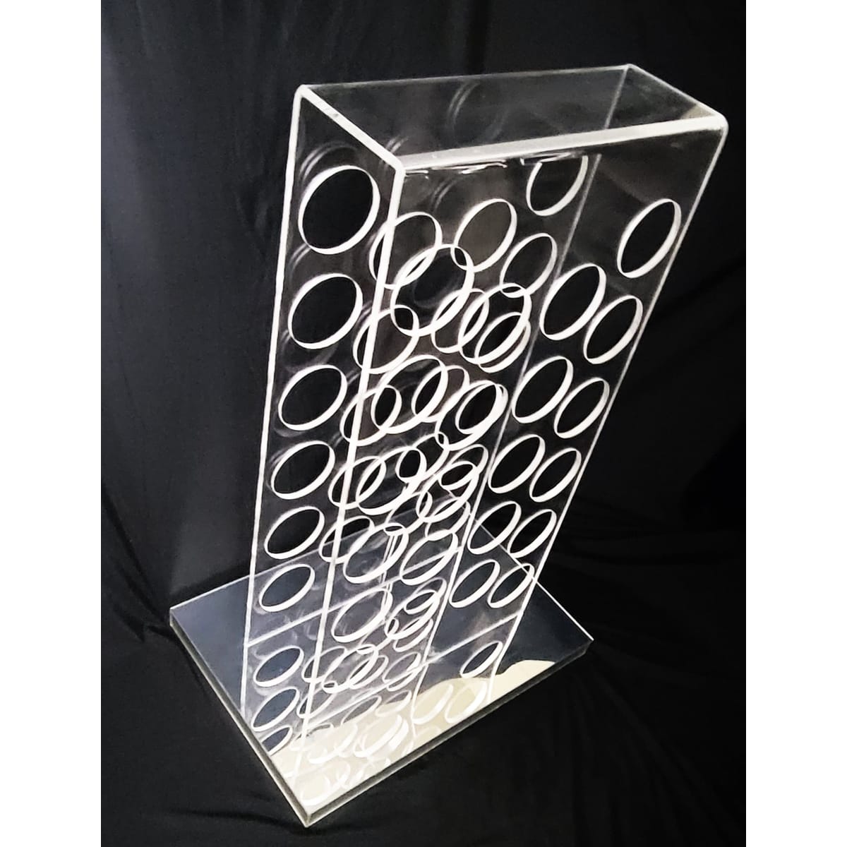 Milo Baughman Thayer Coggin Barware Baughman 4 Thayer Coggin Lucite &amp; Mirrored Wine Rack 3 FT Tall! Circa 1960s