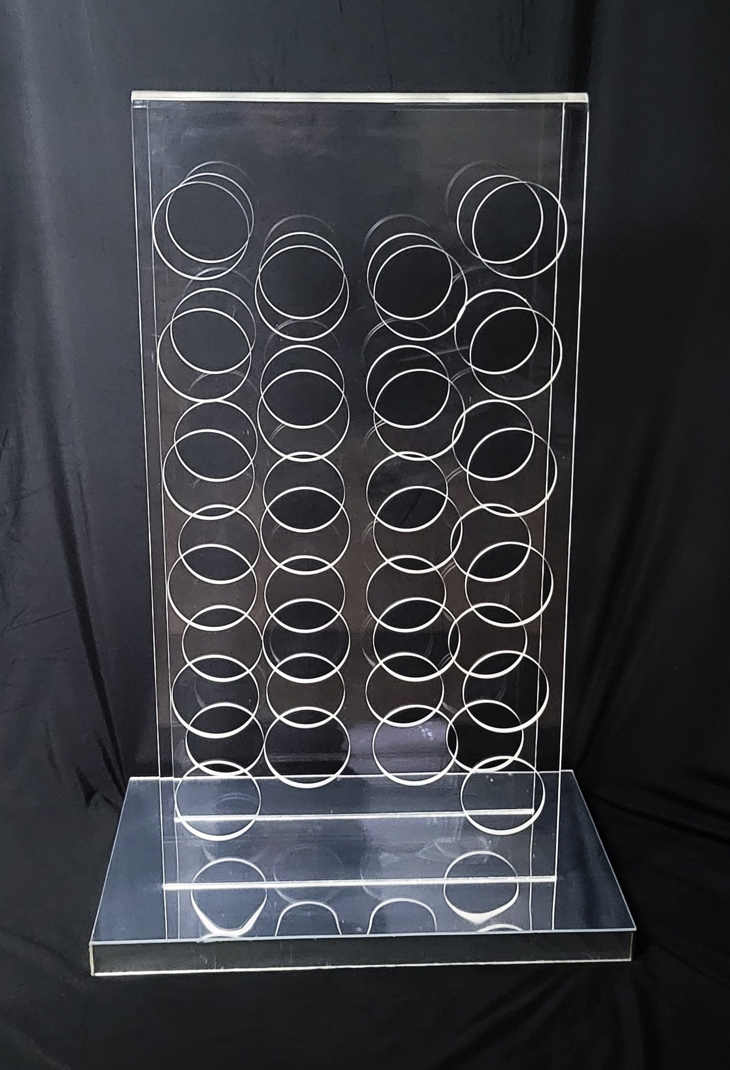 Milo Baughman Thayer Coggin Barware Baughman 4 Thayer Coggin Lucite & Mirrored Wine Rack 3 FT Tall! Circa 1960s