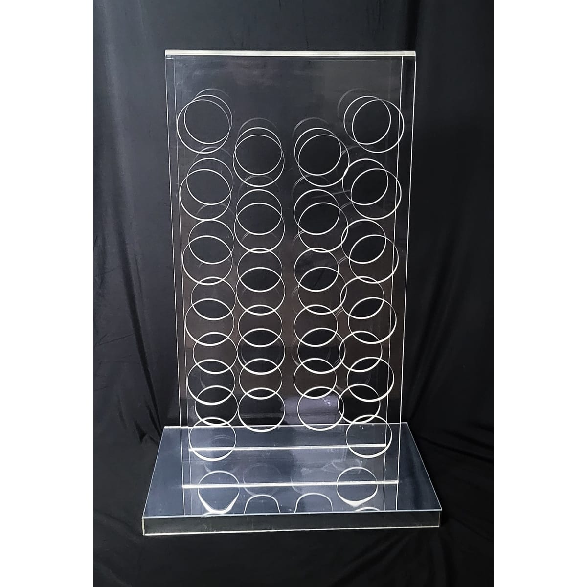 Milo Baughman Thayer Coggin Barware Baughman 4 Thayer Coggin Lucite &amp; Mirrored Wine Rack 3 FT Tall! Circa 1960s