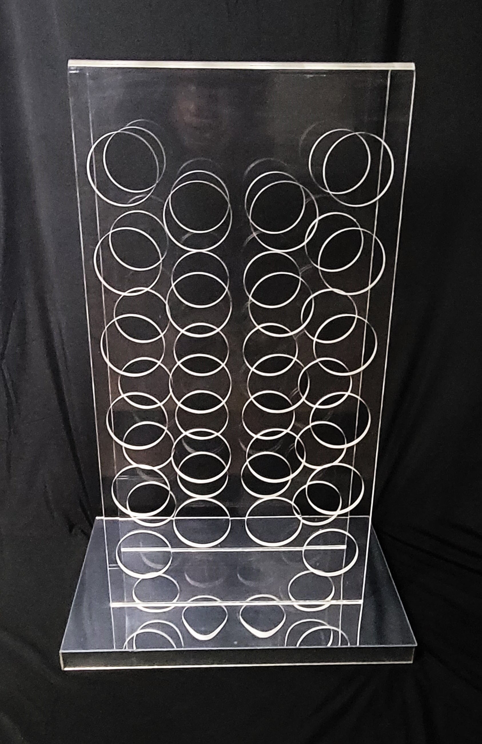 Milo Baughman Thayer Coggin Barware Baughman 4 Thayer Coggin Lucite & Mirrored Wine Rack 3 FT Tall! Circa 1960s