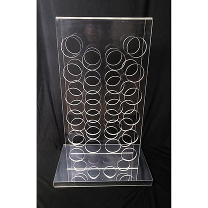 Milo Baughman Thayer Coggin Barware Baughman 4 Thayer Coggin Lucite &amp; Mirrored Wine Rack 3 FT Tall! Circa 1960s