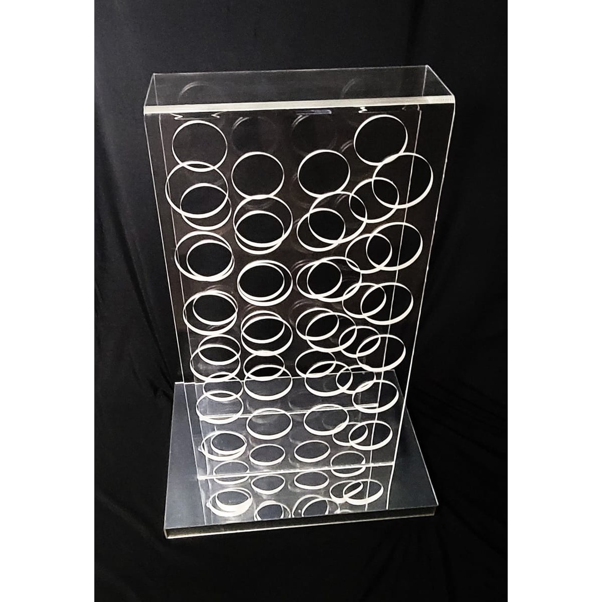 Milo Baughman Thayer Coggin Barware Baughman 4 Thayer Coggin Lucite &amp; Mirrored Wine Rack 3 FT Tall! Circa 1960s