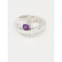 Modernist Sterling Amethyst Ring Jewelry Superb Estate Designer Sterling Silver & Amethyst Abstract Modernist Ring