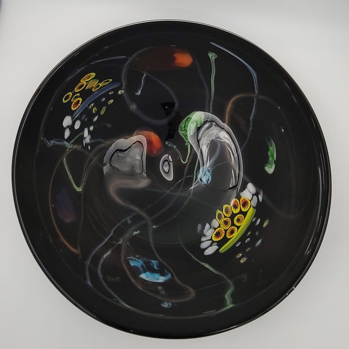 Murano Italy Centerpiece Bowl Giant Murano Glass Millefiori Centerpiece Bowl