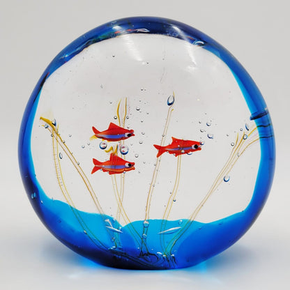 Murano Italy Sculpture Vintage Murano Glass Fish Aquarium Art Sculpture