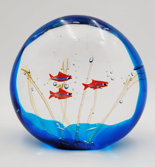 Murano Italy Sculpture Vintage Murano Glass Fish Aquarium Art Sculpture