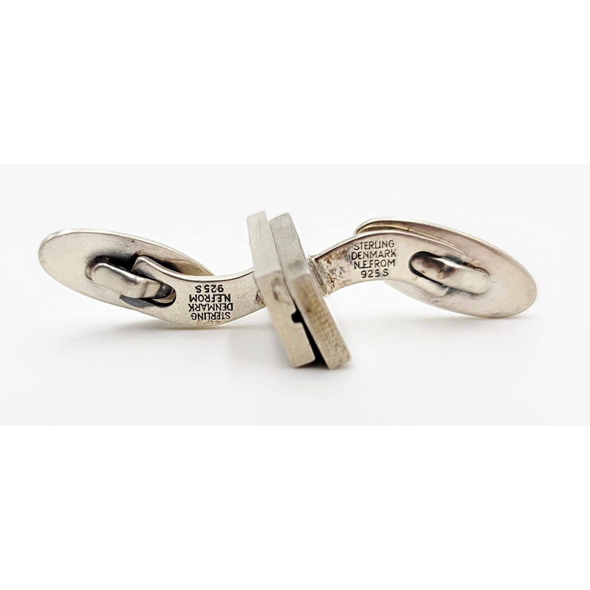 Niels Erik From Jewelry Danish Designer Niels Erik From Sterling Retro Atomic Cufflinks Circa 1940/50s