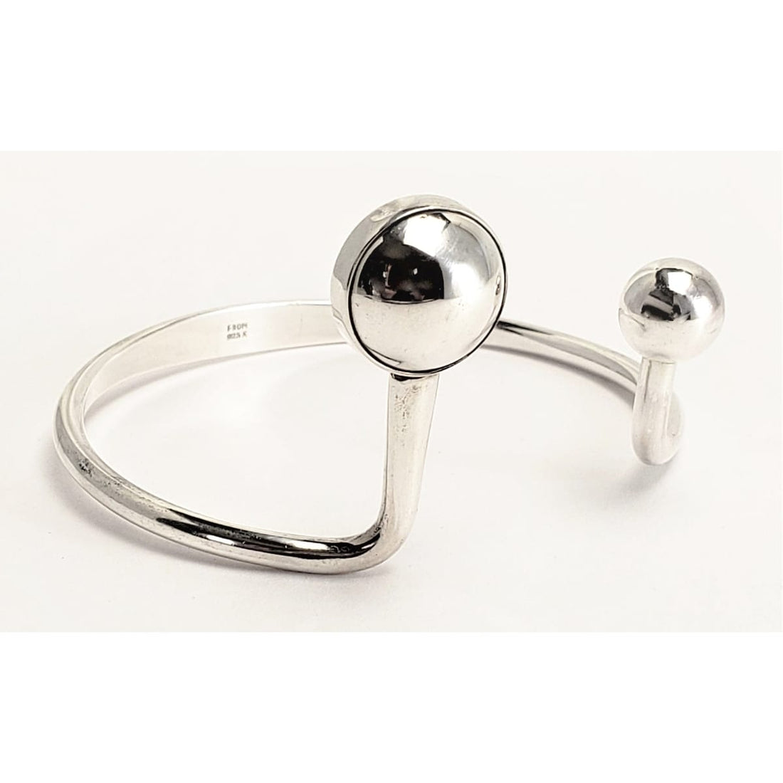Niels Erik From Jewelry Danish Niels Erik From Modernist Abstract Sterling Cuff Bracelet RARE 1960s