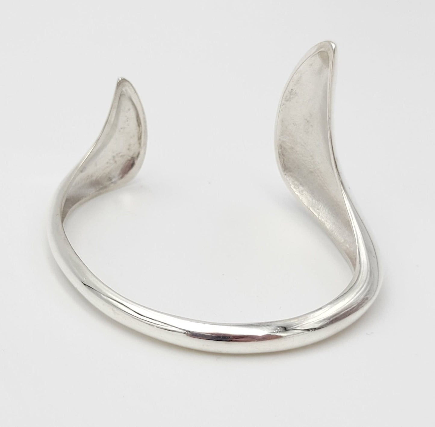 Niels Erik From Jewelry Danish Niels Erik From Sterling Modernist Sculptural Cuff Bracelet Circa 1960s