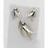 Niels Erik From Jewelry Niels Erik From Danmark Sterling Foliage Brooch & Earrings Set Circa 40s-50s