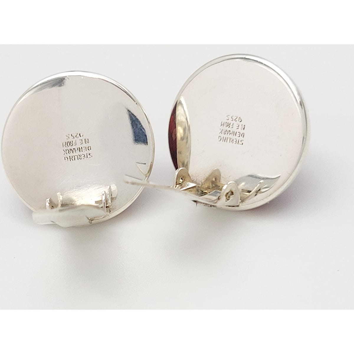 Niels Erik From Jewelry Niels Erik From Denmark 2 Pairs Sterling Agate Amber Earrings Circa 40s-50s
