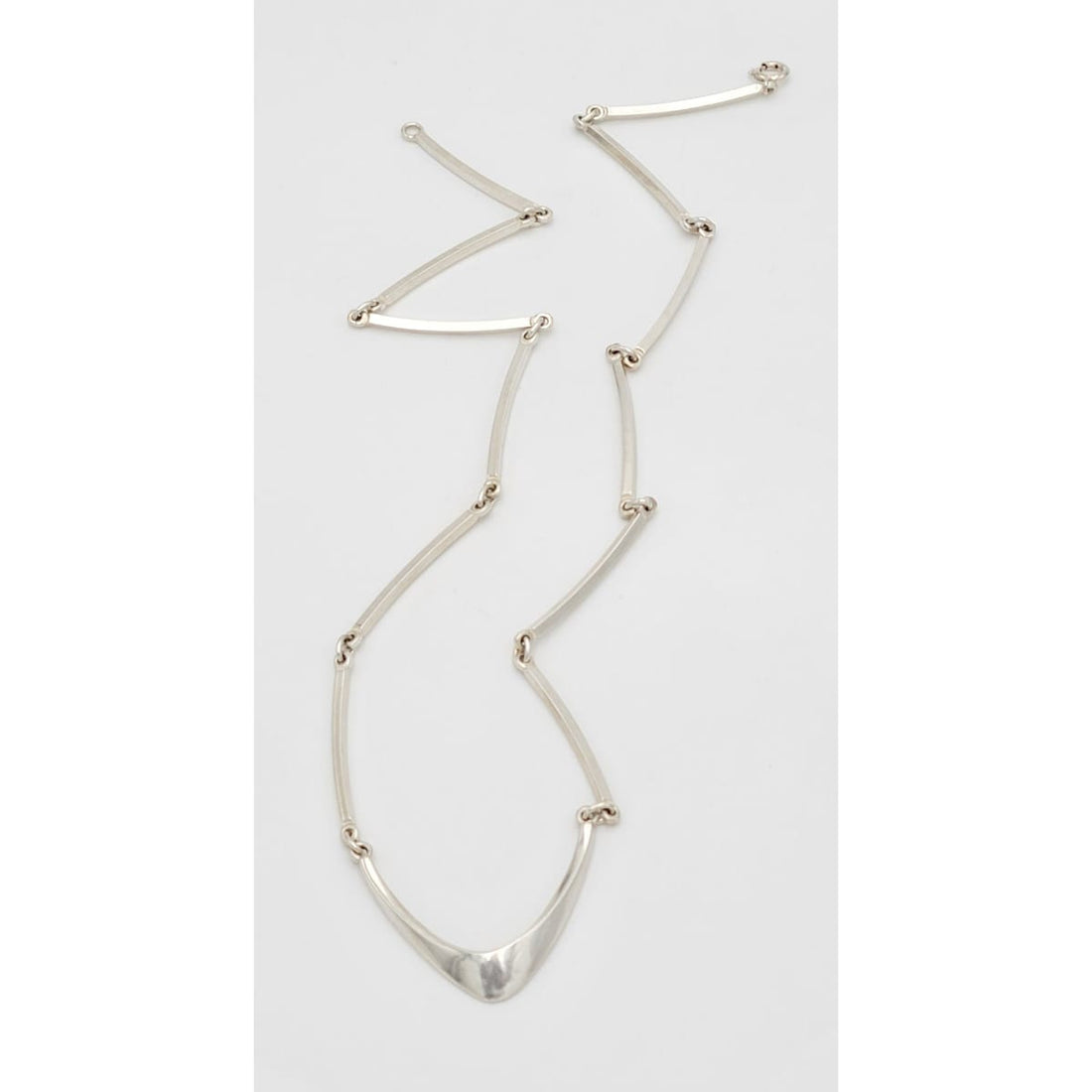 Niels Erik From Jewelry Rare Danish Designer Niels Erik From Modernist Sterling Bar Links Necklace 1960s