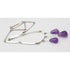 Niels Erik From Jewelry Rare Danish NE From Sterling & Amethyst Bar Links Modernist Necklace 1960s