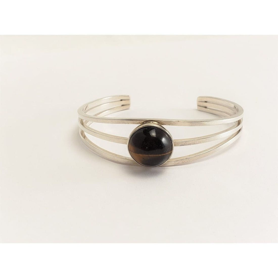 Niels Erik From Jewelry Vintage Niels Erik From Denmark Labradorite Modernist Cuff Bracelet 1960s