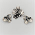 Niels Erik From Jewelry VTG Niels Erik From NE FROM Denmark 925S Modernist Flower Brooch & Earrings
