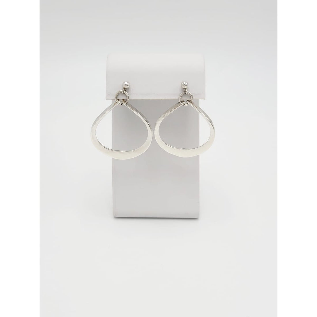 Norway Plus Designs Earrings Rare AGE Norway + Designs Modernist Sterling Dangle Hoop Earrings 1960s