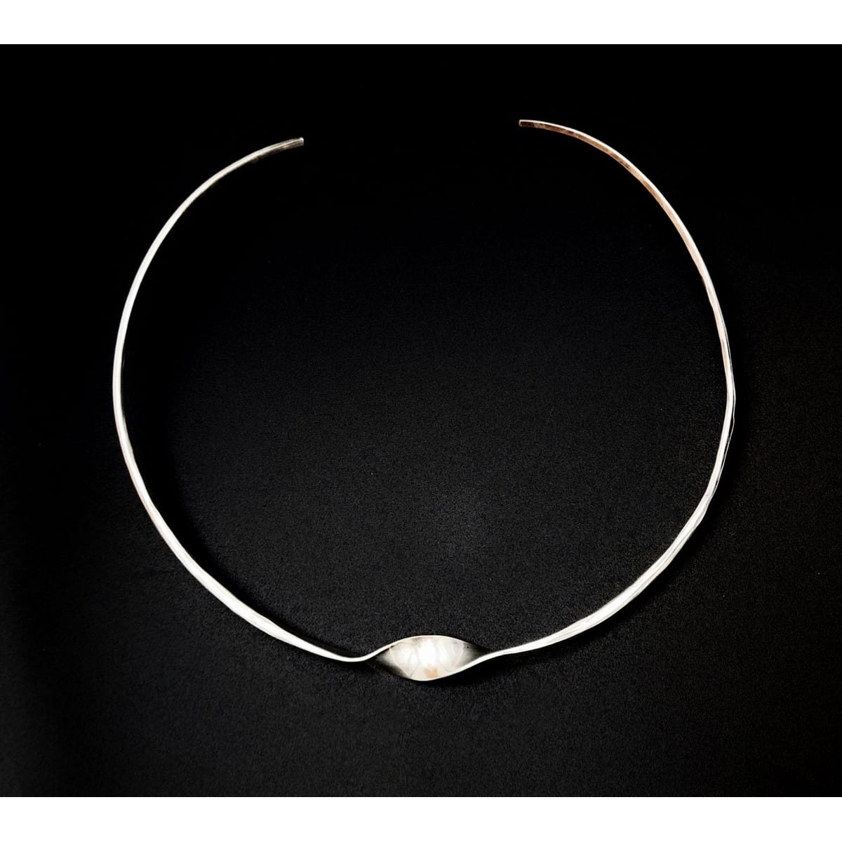 Norway Plus Designs Jewelry RARE Tone Vigeland NORWAY+Designs Sterling Modernist Fibula Neck Ring 60s