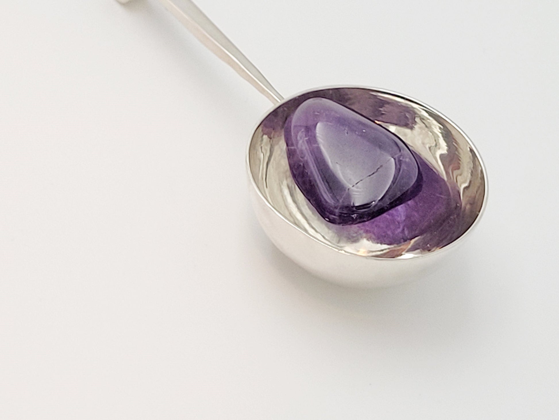 Norway Plus Designs Jewelry Superb EC NORWAY+Designs Modernist 3D Sterling Amethyst Pendant 1960s