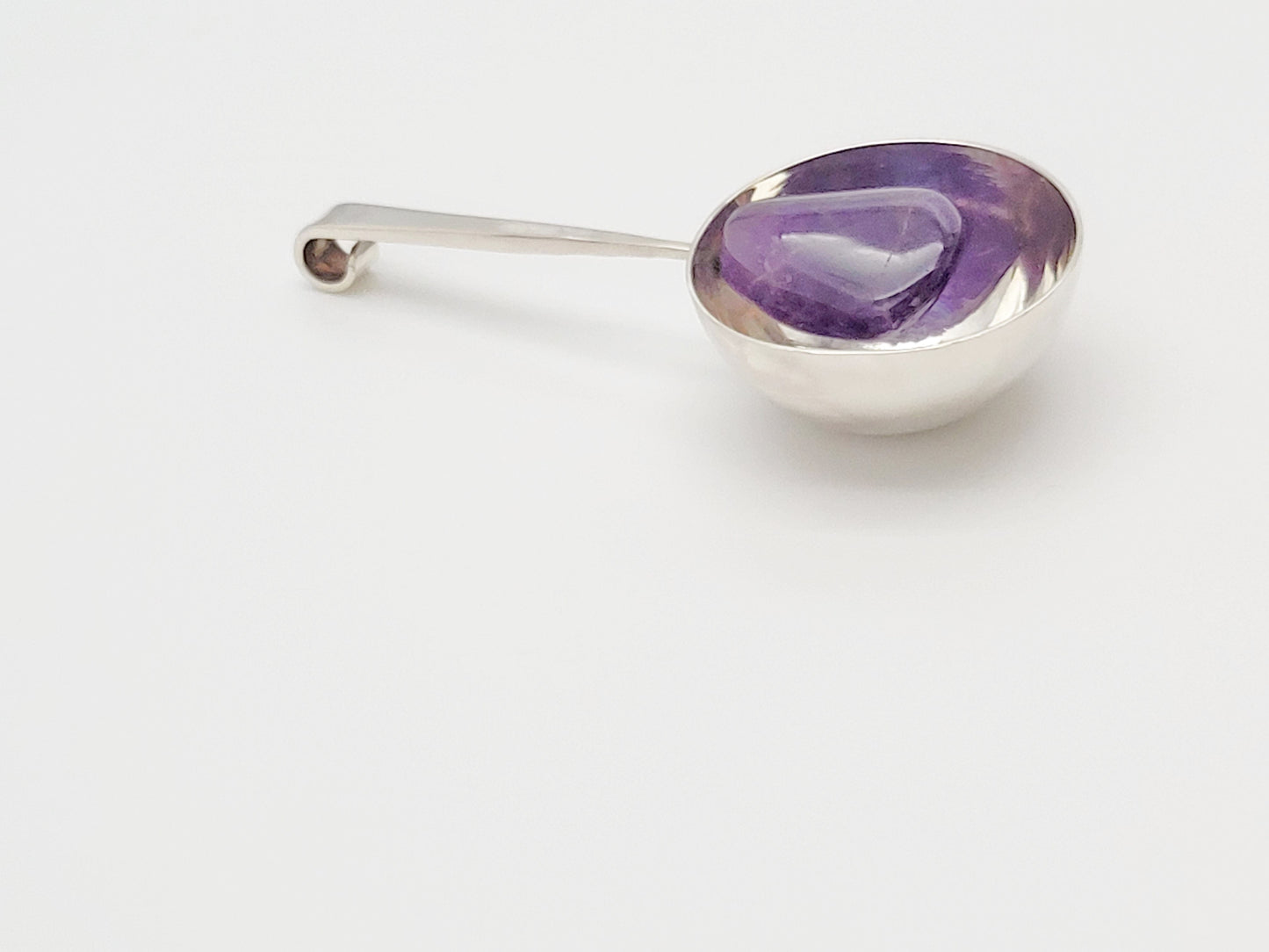 Norway Plus Designs Jewelry Superb EC NORWAY+Designs Modernist 3D Sterling Amethyst Pendant 1960s