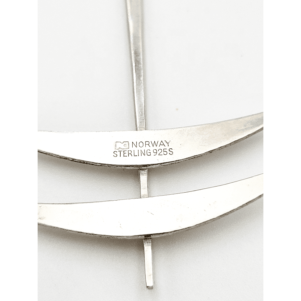 Norway Plus Designs Jewelry Superb Erling Christoffersen NORWAY+Designs Modernist Viking Necklace 1960s