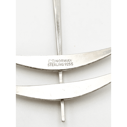 Norway Plus Designs Jewelry Superb Erling Christoffersen NORWAY+Designs Modernist Viking Necklace 1960s