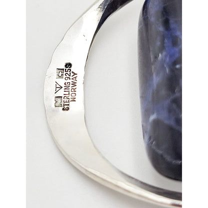 Norway Plus Designs Jewelry Superb Norway+Designs Modernist Sterling Lapis Necklace &amp; Bangle Set 1960s