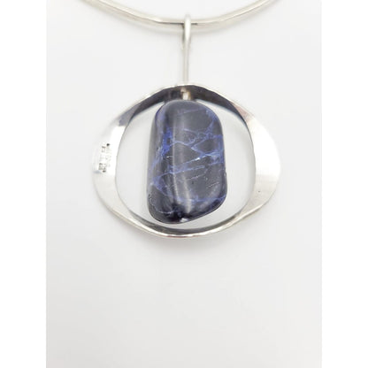 Norway Plus Designs Jewelry Superb Norway+Designs Modernist Sterling Lapis Necklace &amp; Bangle Set 1960s