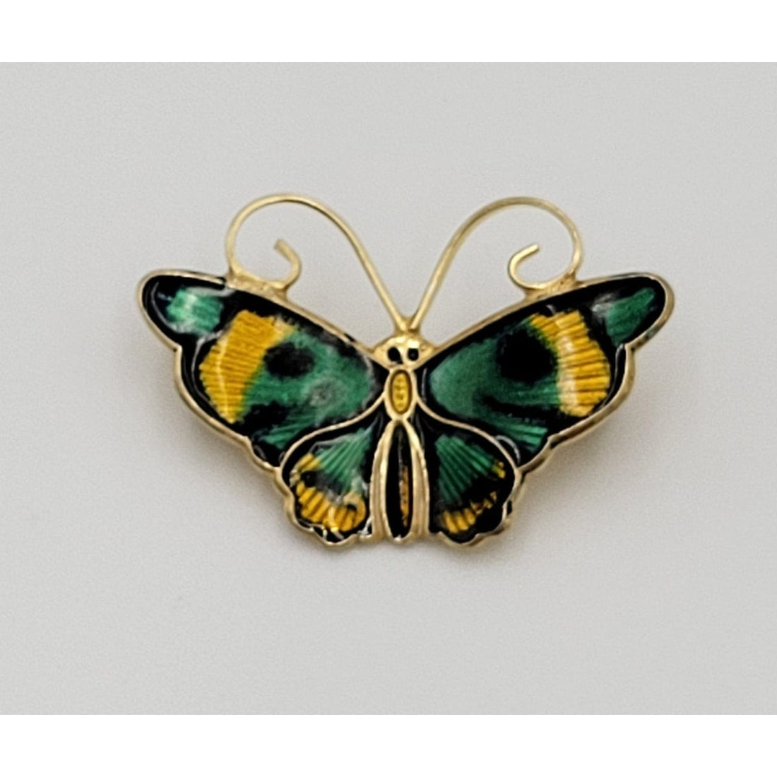 David Andersen Jewelry Norwegian Designer David Andersen Vintage Guilloche Enamel Butterfly Brooch