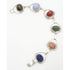 NWL Sterling Jewelry MCM Retro Atomic Sterling & Multi Stone 3-D Links Bracelet ﻿Circa 1950s Signed